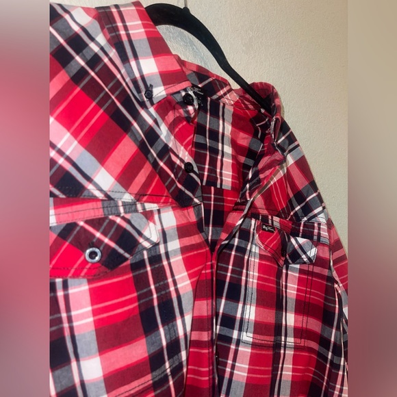 Custom Upcycled University of Kansas Jayhawk Button Up Size XL Unisex - Picture 7 of 9